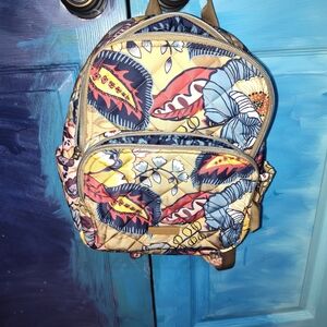 Vera Bradley Floral Backpack - Blue, Red, Yellow, Tan